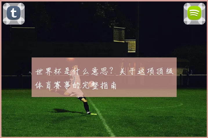 世界杯是什么意思？关于这项顶级体育赛事的完整指南