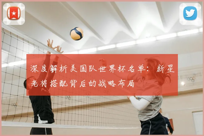 深度解析美国队世界杯名单：新星老将搭配背后的战略布局